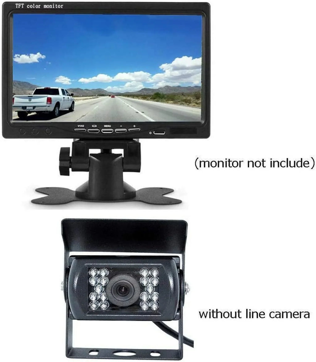 Camecho Truck Backup Camera Heavy Duty 18  Night Vision Waterproof Vehicle Rear View Camera 12 V 24V Backup