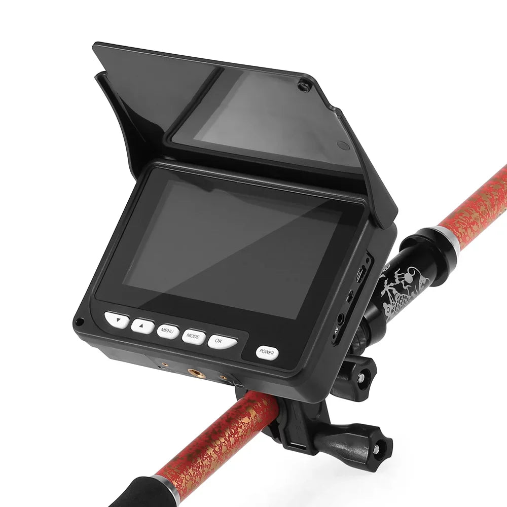 Walmeck 4.3 Inch Portable Underwater Fishing Camera Fish Finder Waterproof Night Vision Ice Boat Fishing Camera 20M Cable with Carry Bag