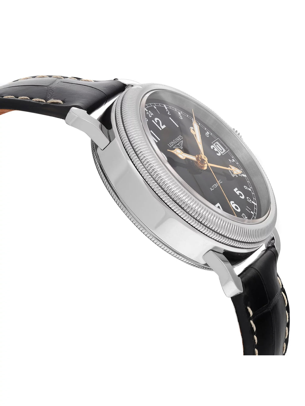 New Longines Heritage Avigation  Steel Black Automatic Watch L2.778.4.53.2