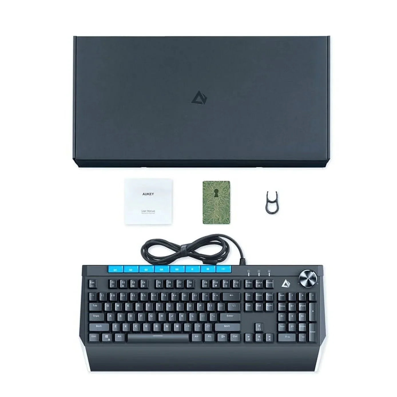 Mechanical Keyboard Blue Switches 104key with Volume Control Button KMG17