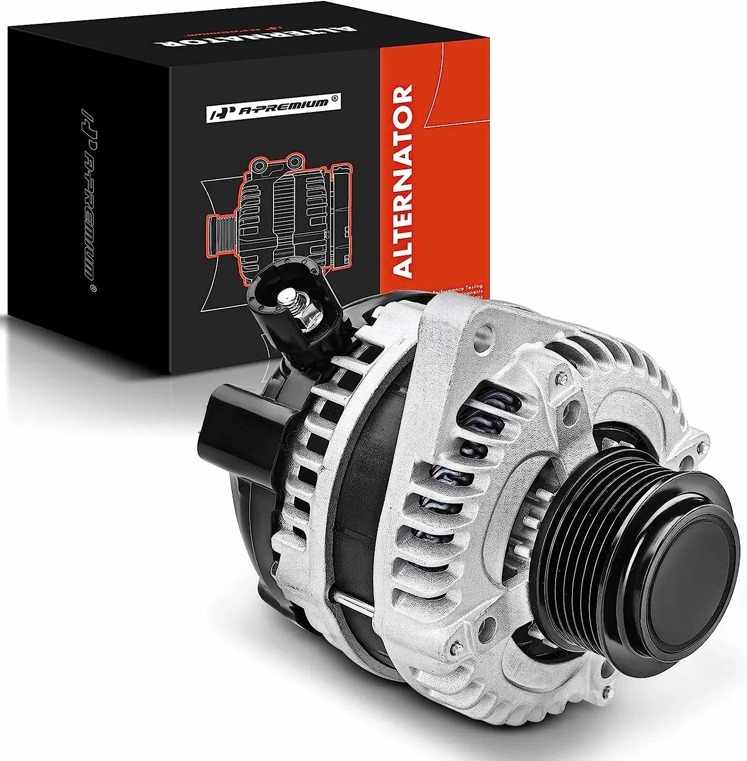 A-Premium Alternator Compatible with Honda Odyssey 2011-2013, Pilot 2012-2015, Ridgeline 2012-2014, V6 3.5L, 130Amp 12V  6-Groove Pulley, Replace# 31100-RV0-A01