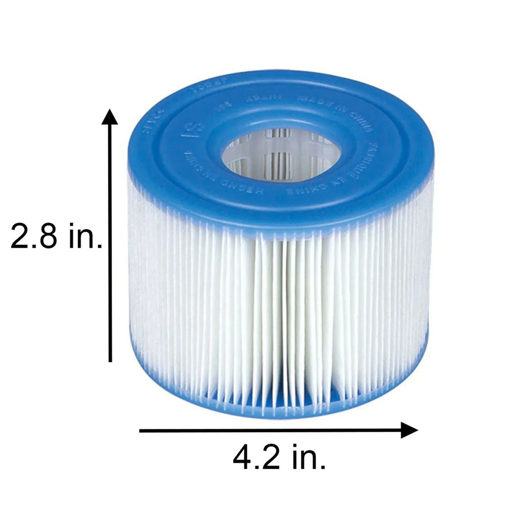 Intex PureSpa Plus Inflatable Bubble Jet Spa & Replacement Filters (8 Pack)