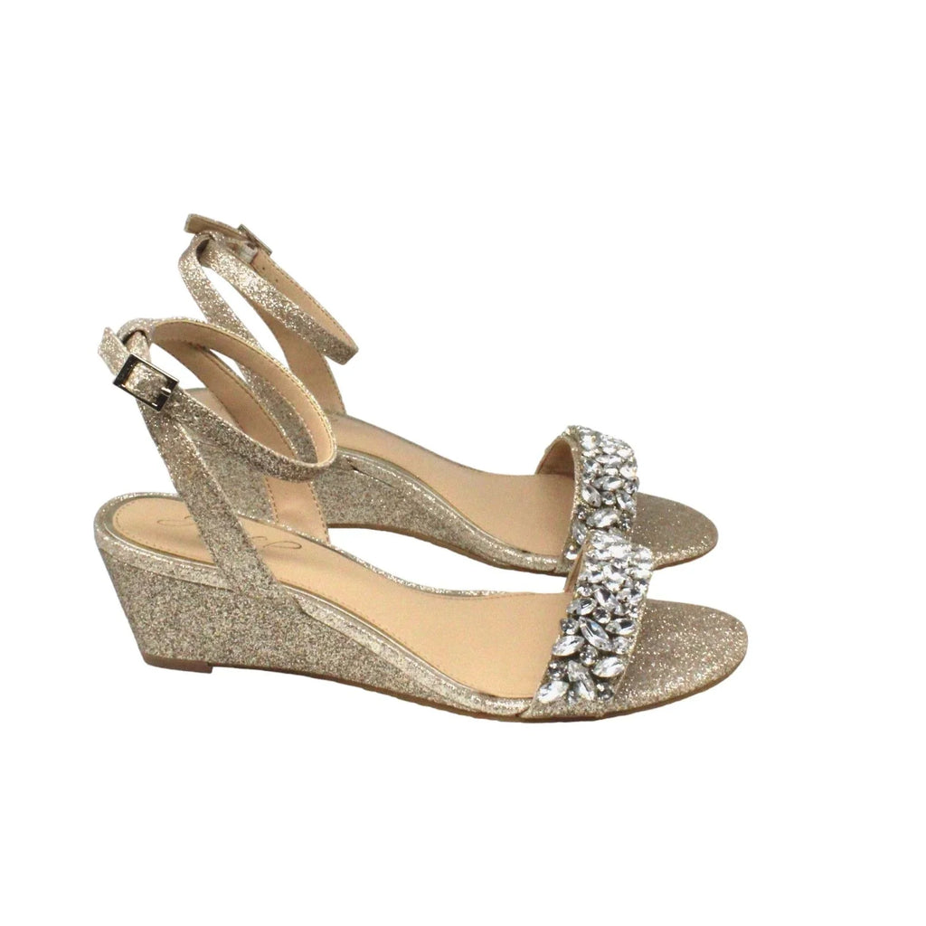 Jewel Badgley Mischka Bellevue Evening Wedge(Size 6 )