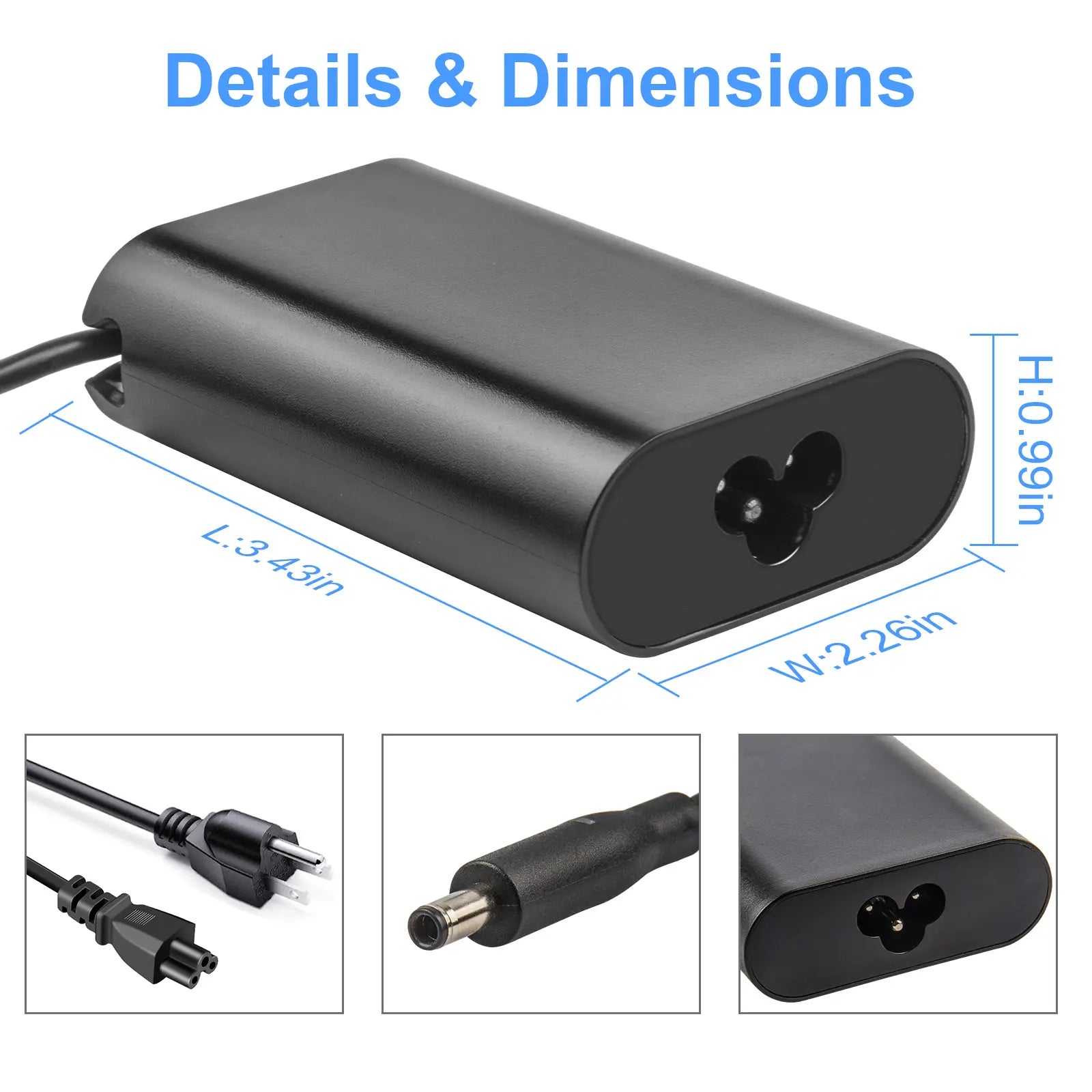 65W  Adapter Laptop Charger LA45NM121 for Dell  13 9333 9343 9350 9360