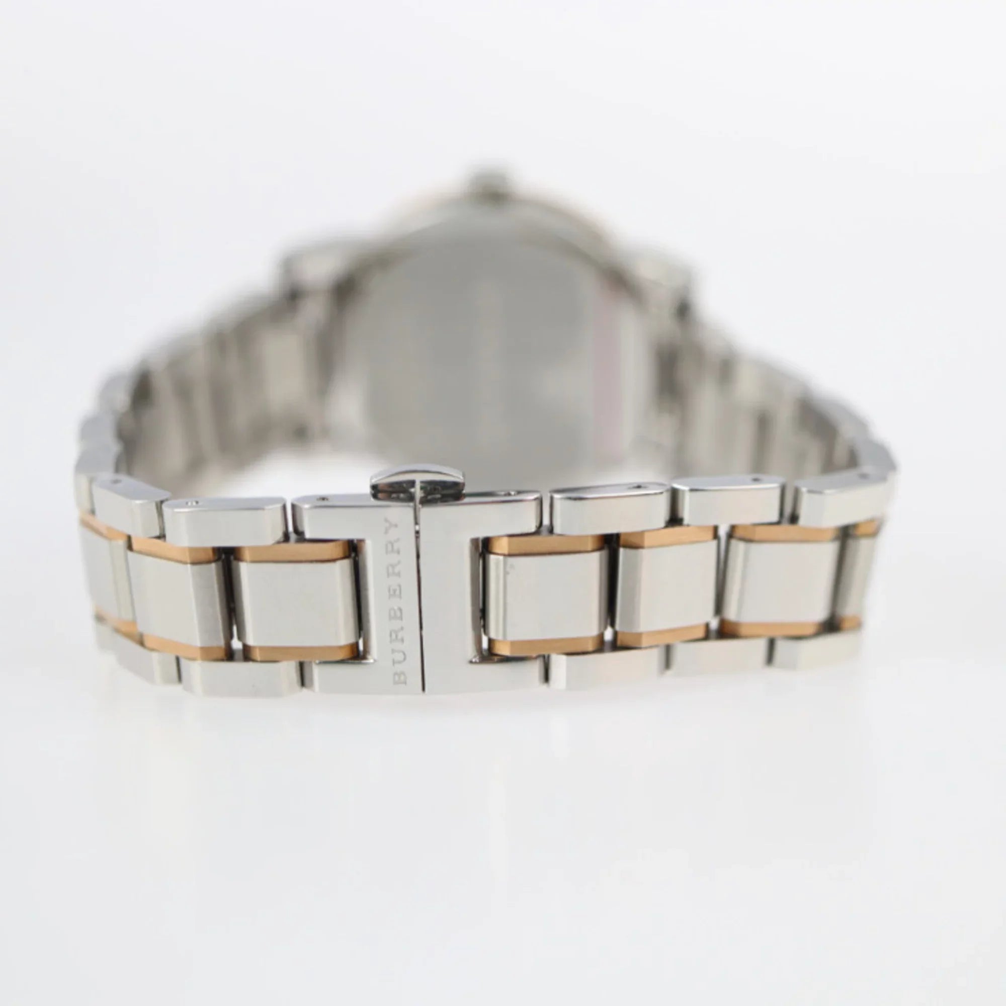 Pre-Owned  Burberry   watch BU9105 stainless steel silver rose gold quartz (Good)