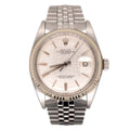 Rolex 36mm Datejust Mens Steel Watch Jubilee Band Silver Linen Dial 1601