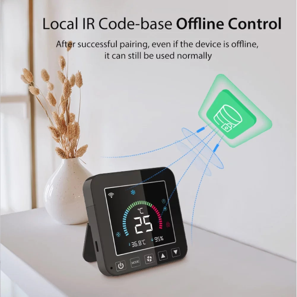 Tuya  Smart Temperature And Humidity Sensor Smart Home Indoor Intelligent Linkaged with air conditioner and Siren Alarm WiFi