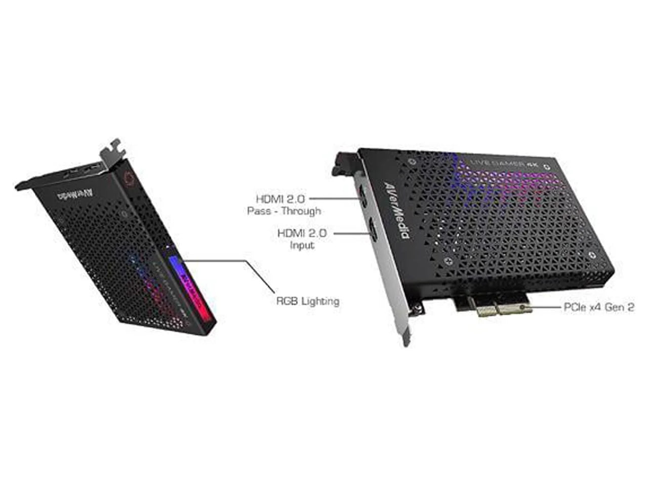 AVerMedia Live Gamer 4K - 4Kp60  Capture Card, Ultra-Low Latency for Broadcasting and Recording PS4 Pro and Xbox One X, PCIe Gen2x4 (GC573)