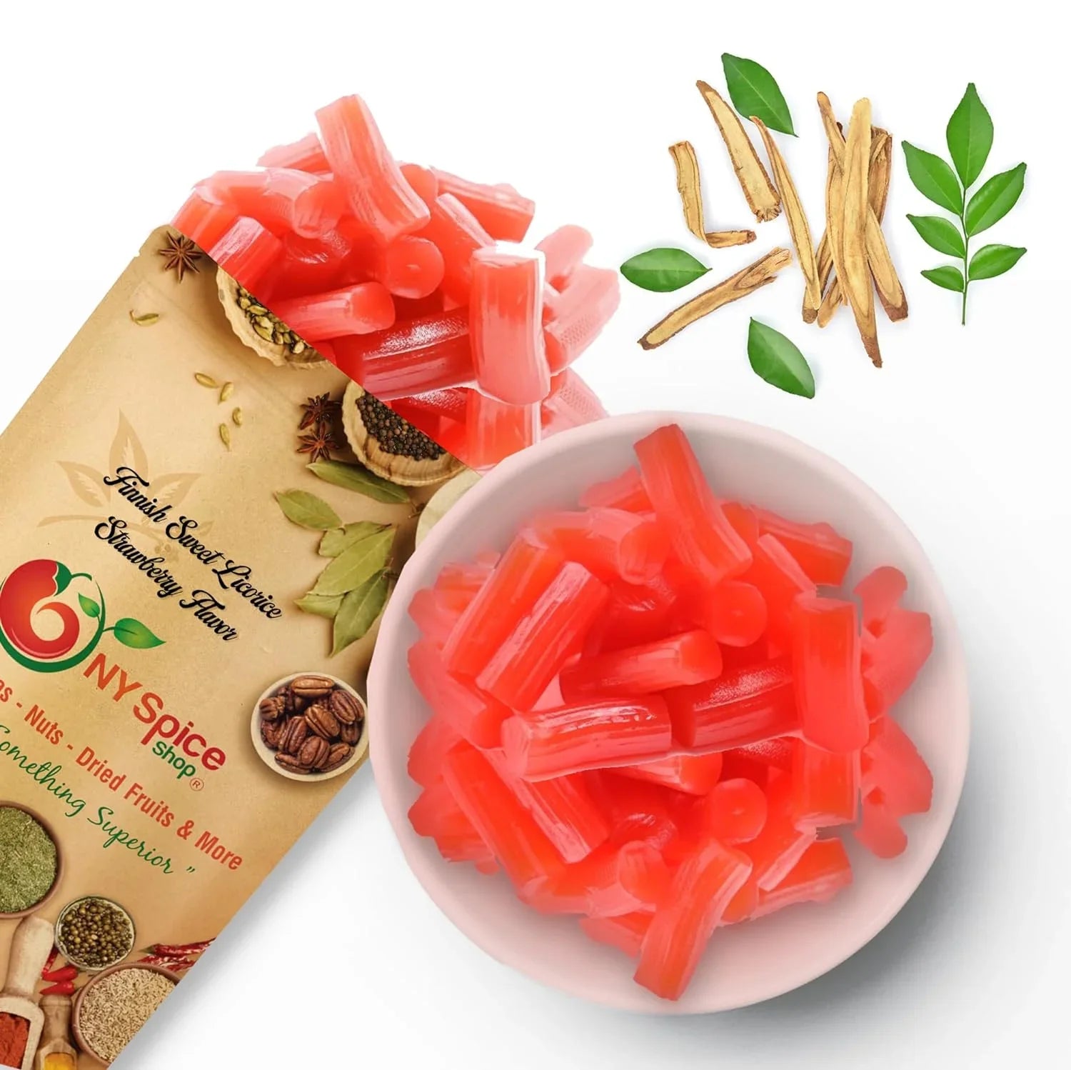 Licorice Candy - 8 Ounce Chocolate Licorice - Strawberry Red Licorice - Australian Candy - Liquorice Candy - Bulk Licorice Old Fashioned Candy For Sweet Lovers