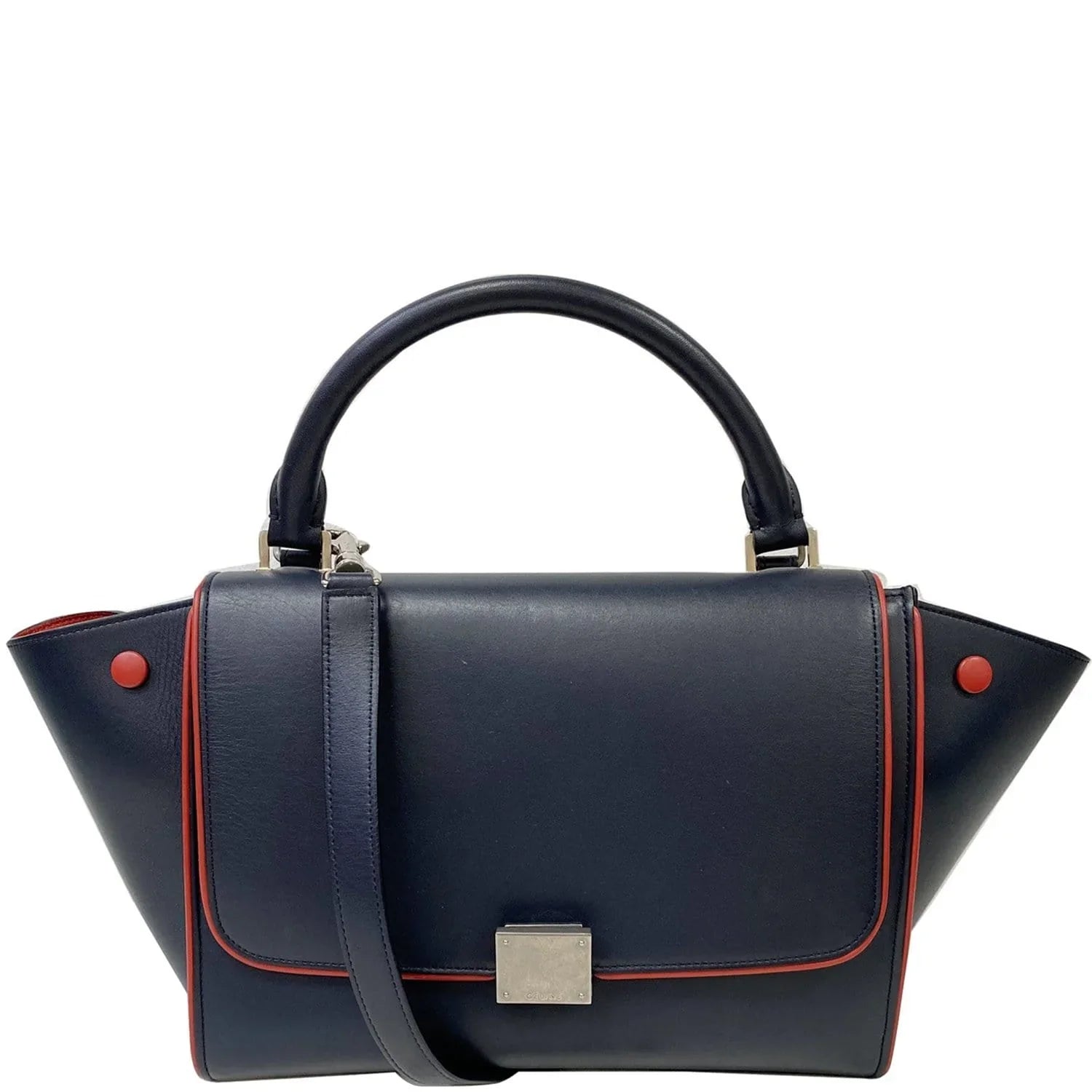 Pre-owned  Trapeze Small 2way Leather Tote Shoulder Bag Blue