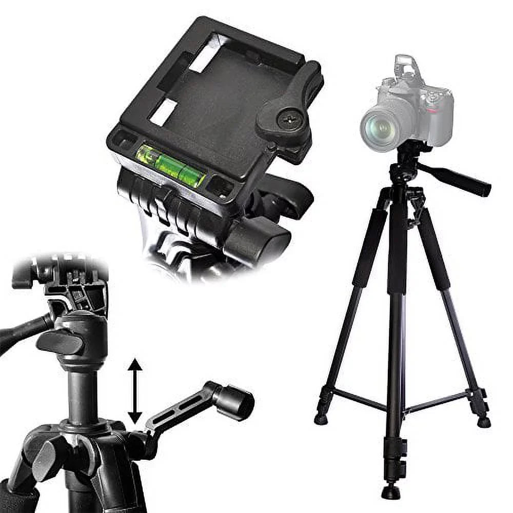 60" Inch Pro Series Professional Camera Tripod Goes For All GoPro  Cameras,  Digital Cameras and Camcorders + eCostConnection Microfiber Cloth