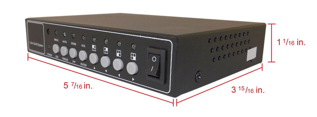 Evertech Analog Security Camera  4 Channel / Port (4 Camera) Color Quad Splitter Processor Real Time with Remote Control and 2000mA adapter