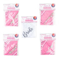 Bachelorette Fringe Bandana, 5PK with one white and four pink rhinestone bandanas