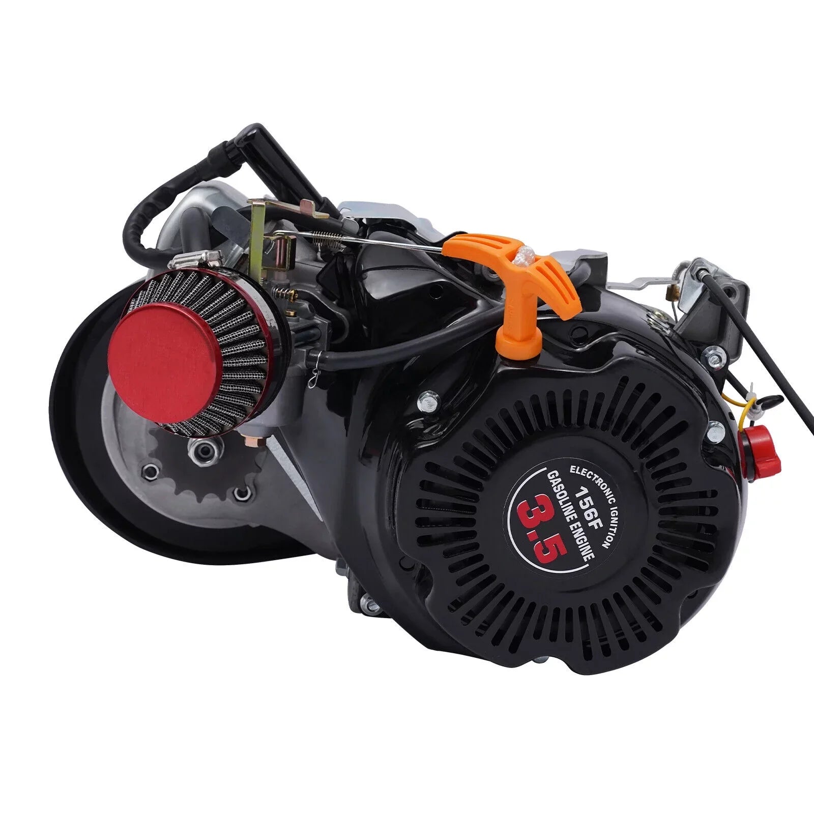 100cc 4 Stroke Bicycle Motor Kit Motorized Bicycle Engine Kit Single Cylinder Petrol Gas Motor Engine Kit, 44 Tooth Chain -156F