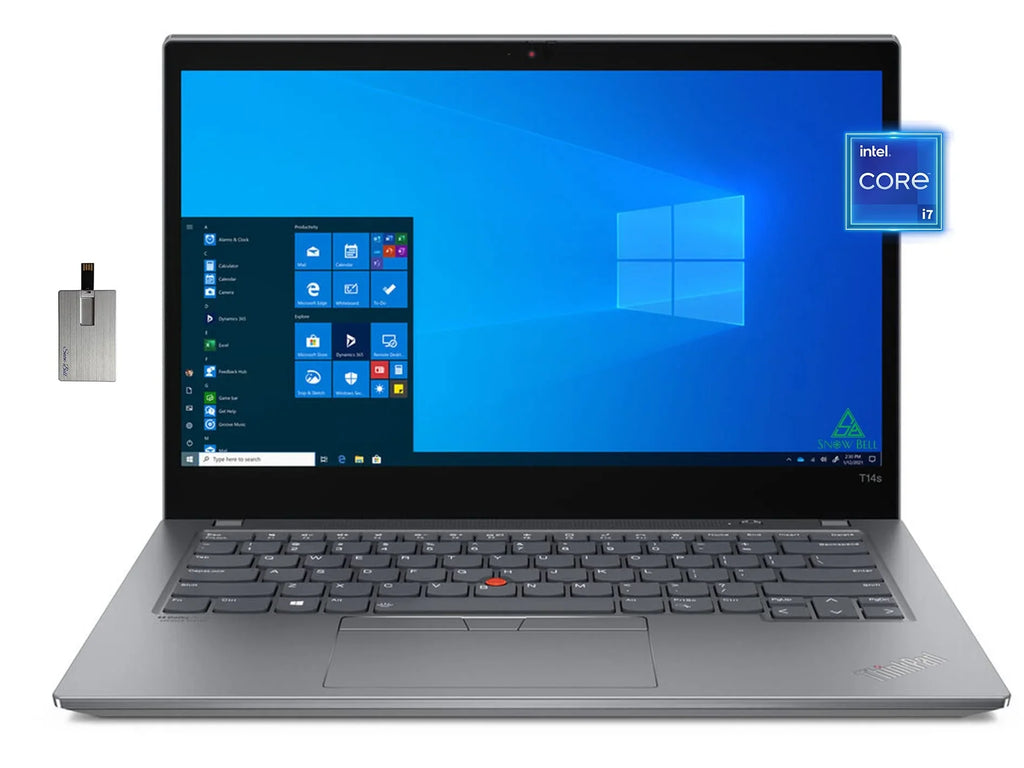 Lenovo ThinkPad T14s Gen 2 14"  Touchscreen Laptop, Intel 11th Gen i7-1165G7, 16GB , 512GB PCIe , Backlit Keyboard, WiFi 6, , Storm Gray, Win 10 Pro, 32GB Hotface  Card