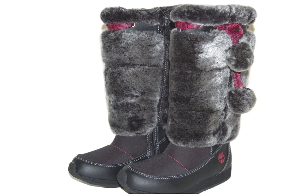 Timberland Preschool Youth Winterberry Tall Fur Medium Boot Black 59794 size 1.5