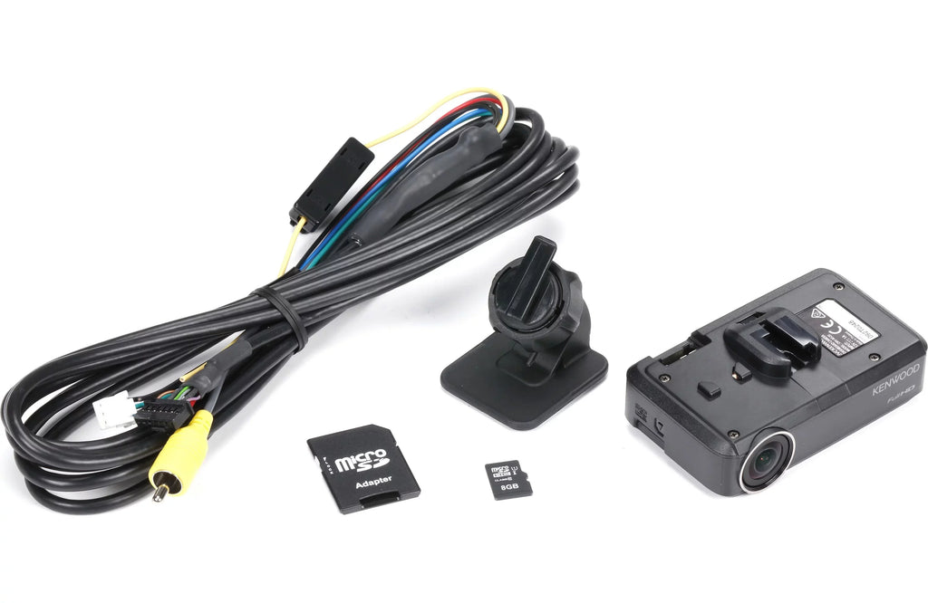 Kenwood DMX9708S In Dash Car Receiver 6.95" Touch Screen CarPlay Android Auto & -N520 Dash Cam Combo