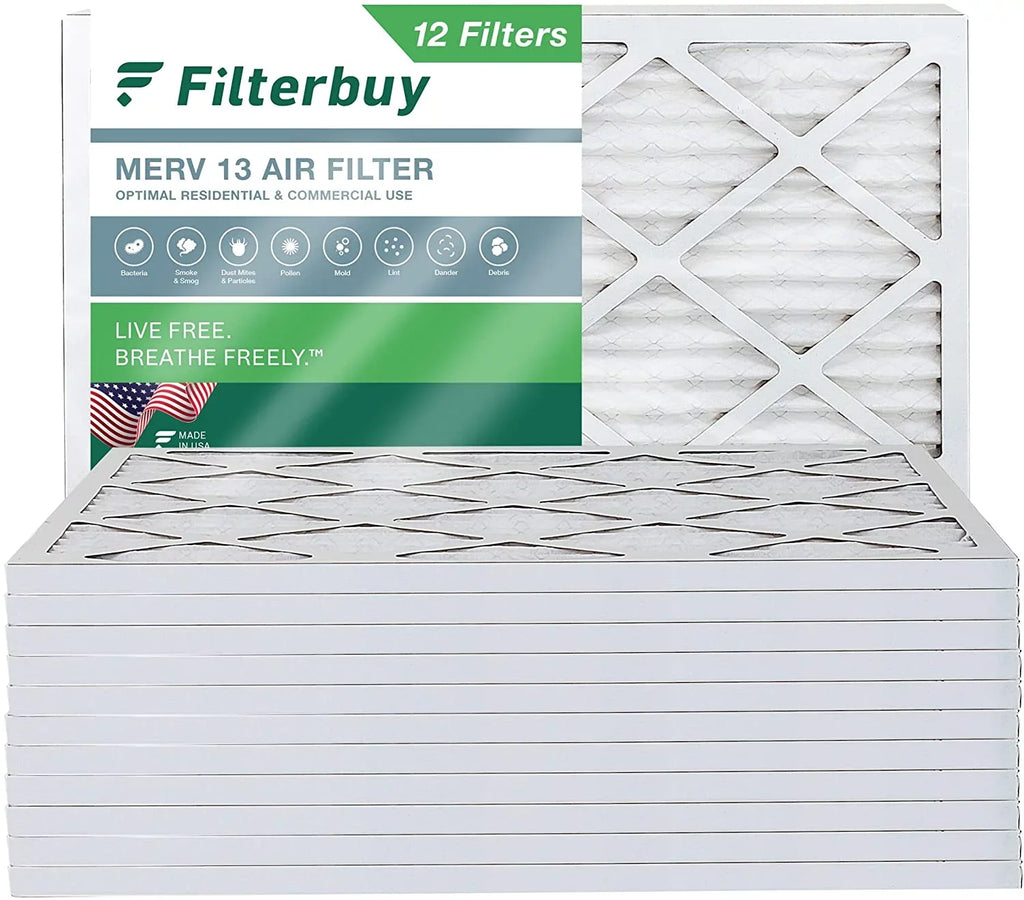 Filterbuy 14x20x1  13 Pleated   Furnace Air Filters (12-Pack)