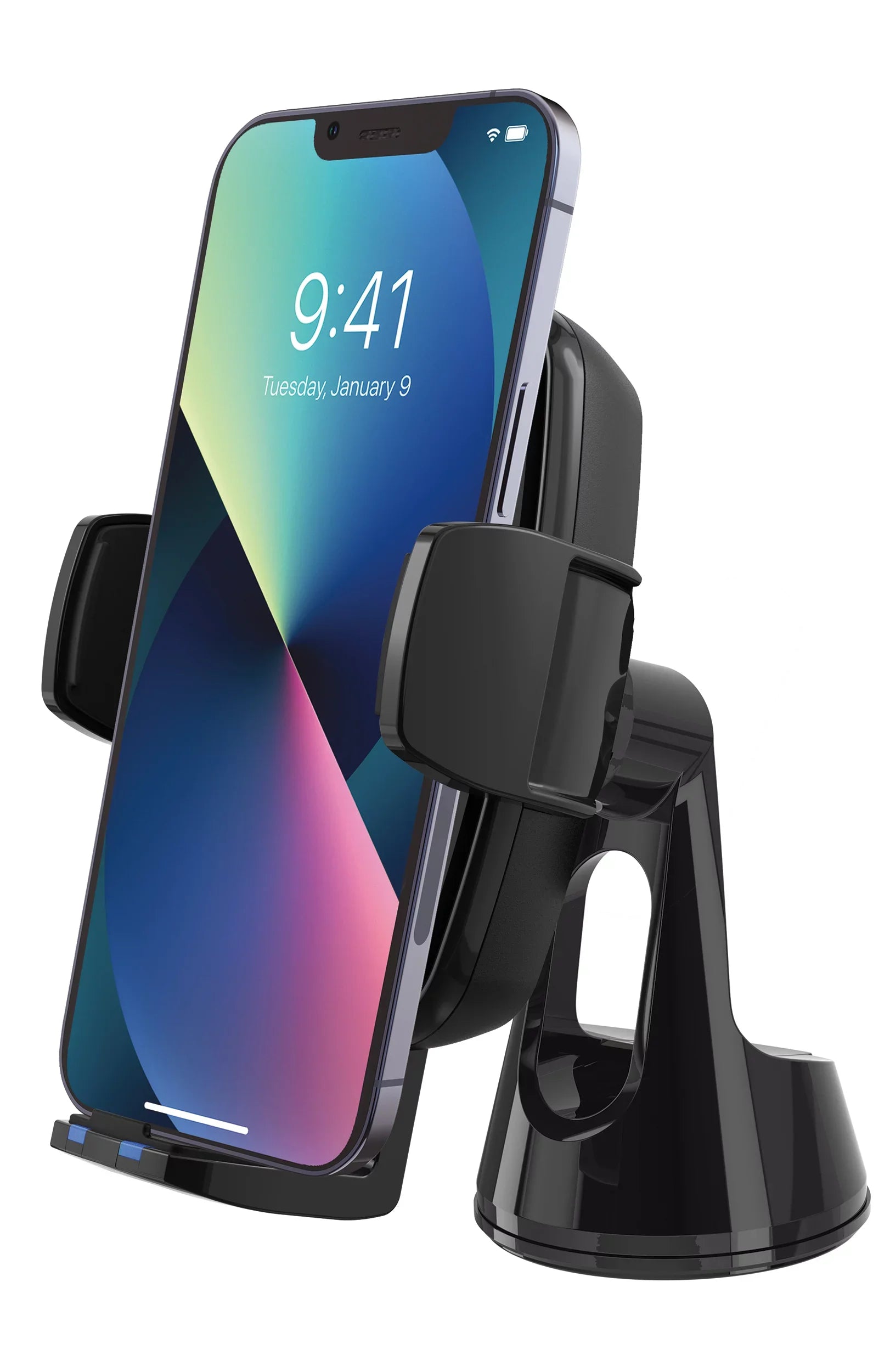 Scosche UQ3WDV- Qi-enabled Wireless Charging Universal Phone Mount w/ Stick Grip Black