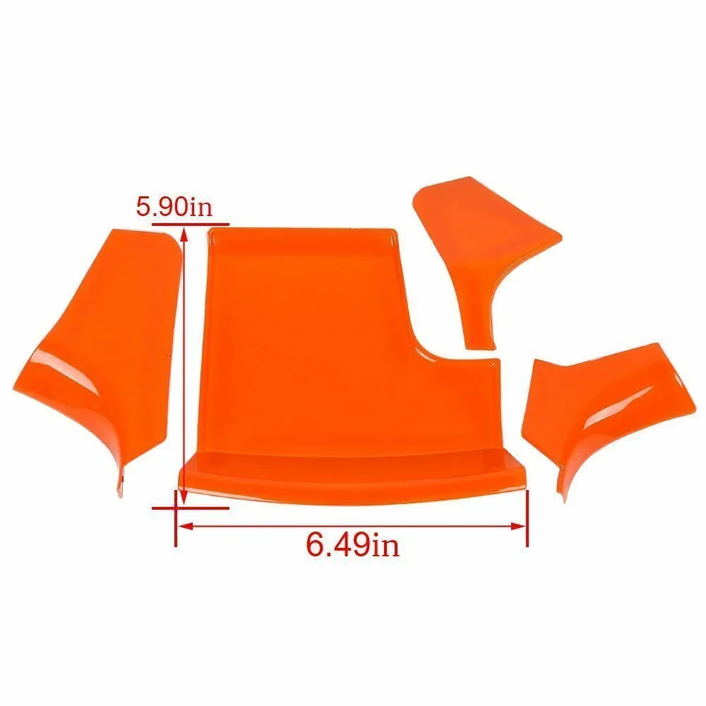 Teledu 14x Orange Inner Set Center Console Dash Cover Trim Kit