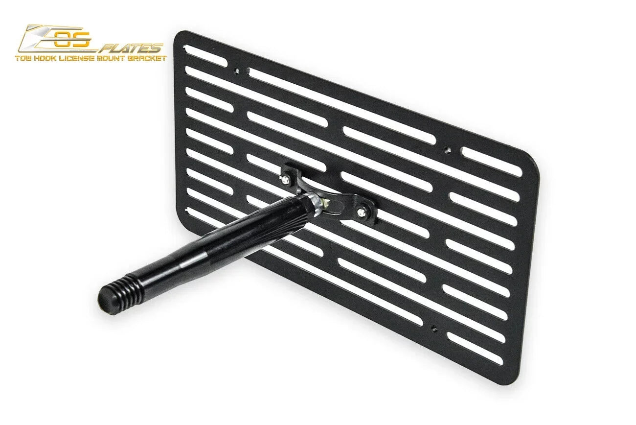 Extreme Online Store Replacement for 2014-Present Mini Cooper |  Plate Version 2 Front Bumper Tow Hook License Plate Relocator Mount Bracket Tow-119-V2