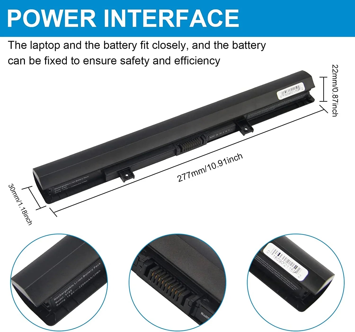 Laptop y Replacement for Toshiba Satellite C55 C55D C55T S55 S55T L55 C50-B L55T L55D C55-B C55-B5200