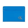 Calvin Klein Men's Monogrammed Logo Card Case Open-Blue