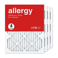 16X20x1 Air Filter  11 Pleated  Furne Air Filter, Allergy 4-Pk, Made In The