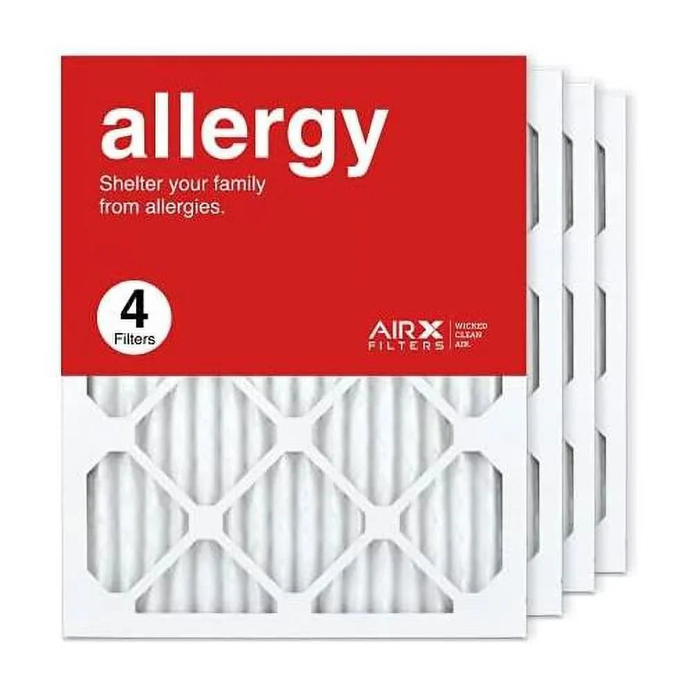 16X20x1 Air Filter  11 Pleated  Furne Air Filter, Allergy 4-Pk, Made In The