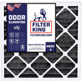 Filter King 12.13x19.5x1 Air Filter | 4- | Carbon  8  Pleated A/C Furnace Filters |    | Actual Size: 12.13 x 19.5 x .75"