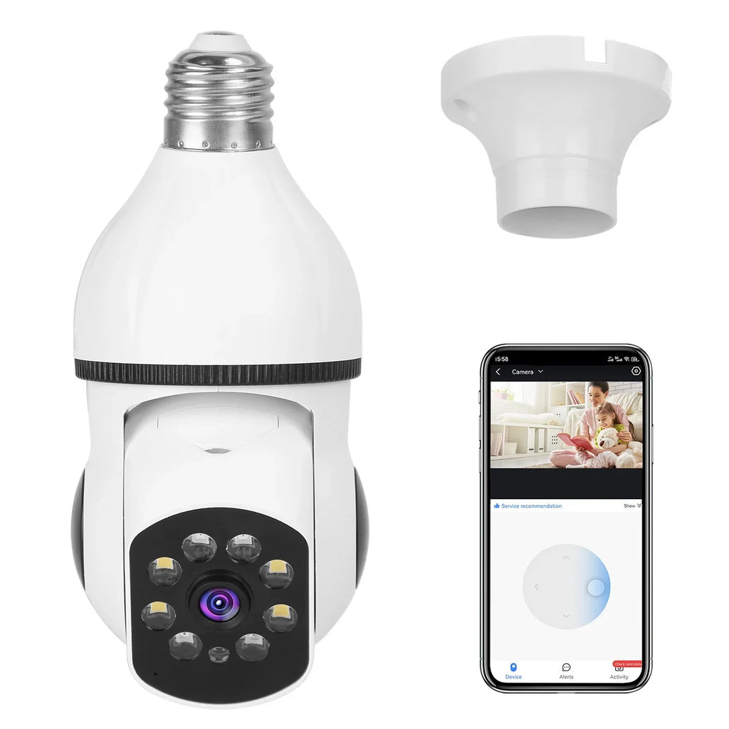 Electric Security Surveillance Camera iMounTEK 1080P  Wireless E27 WiFi Bulb Camera 360 Degree Panoramic Motion Tracking Alarm Two-Way Audio Night Vision  Control