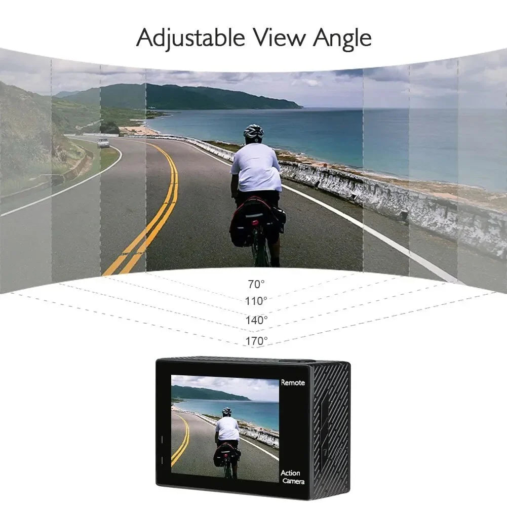 Brave 4 Waterproof Sports Action Camera Full  4K 20MP with Wi-Fi (Black)