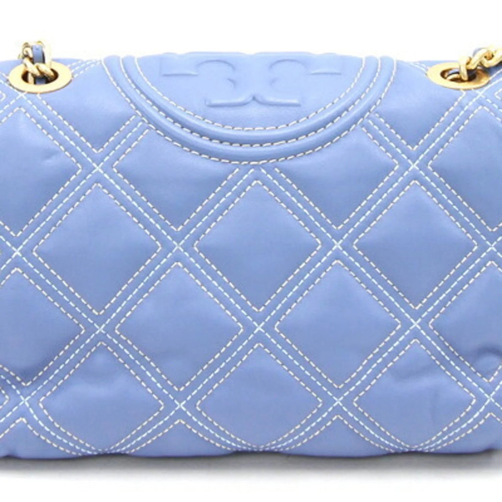 Pre-Owned Tory Burch shoulder bag Fleming soft contrast stitch convertible 64424 light blue leather chain ladies        (Like New)