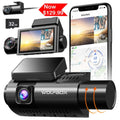 4K Dash Cam 3 Channel, WiFi&, 3"  DashCam Front and Rear with Super  Night Vision, Loop Recording, G-Sensor, 24H Parking Monitor