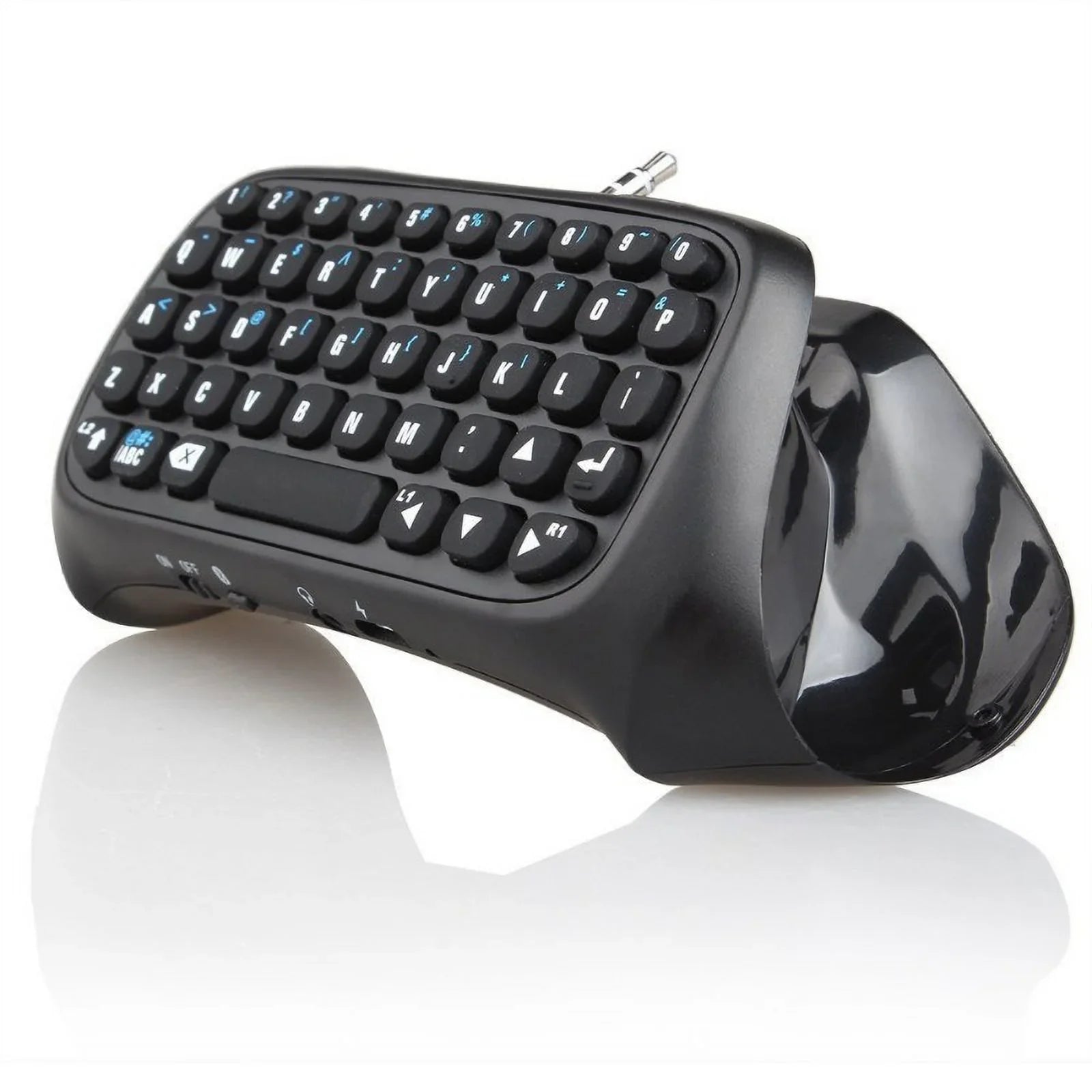 Wireless Mini Bluetooth Keyboard - Keypad Gamepad Joystick Text Messager Chatpad Adapter Compatible with Gaming Controller Black