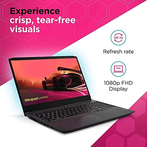 Lenovo IdeaPad Gaming 3 15.6"  120Hz Gaming Laptop,  Ryzen 5-5600H, 8GB  1TB ,  3050 Ti 4GB GDDR6, Backlit Keyboard, Bluetooth, Webcam, WiFi, Windows 11, Shadow Black