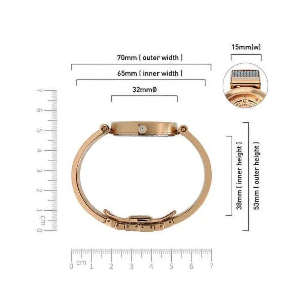 Forever Tiger Rose Gold & Black Dial Ladies Watch