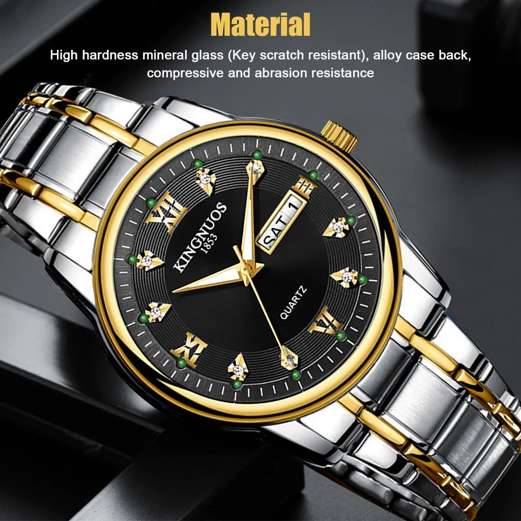 Men's Watch Relojes De Hombre Stainless Steel Quartz Classic Luminous Waterproof