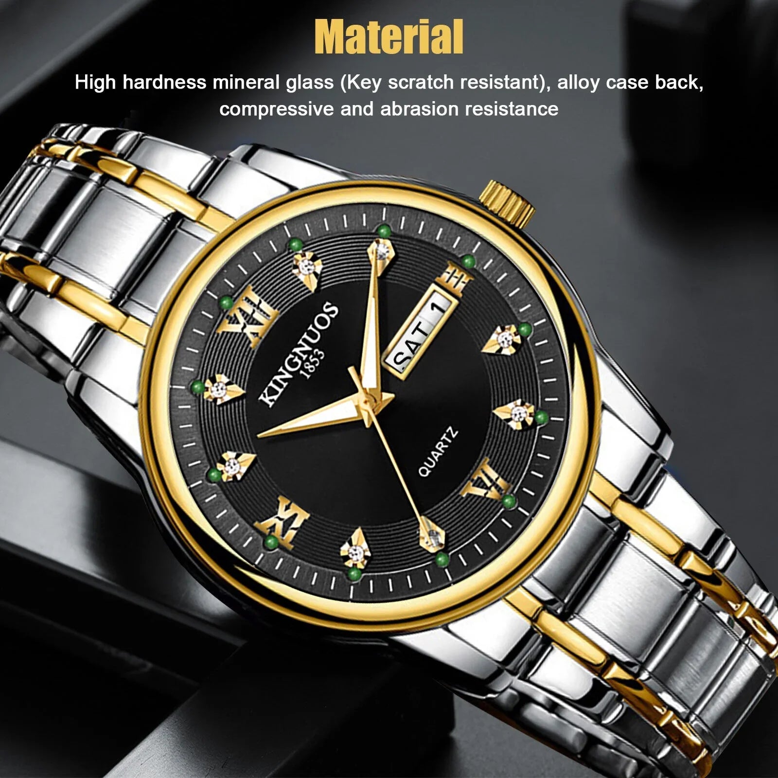 Men's Watch Relojes De Hombre Stainless Steel Quartz Classic Luminous Waterproof