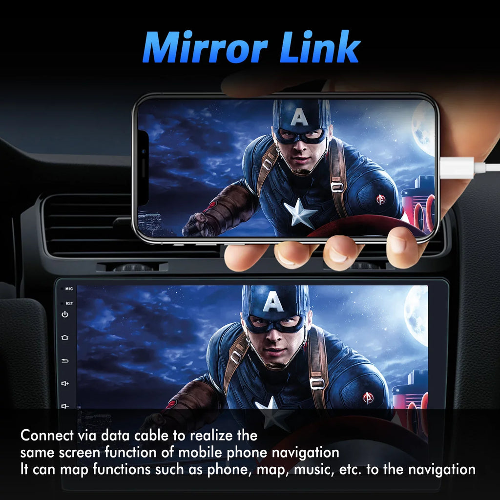 Double Din Car Stereo, 10.1" Android 10.1 Car MP5 Player,  Touch Screen Car Radio W/Bluetooth Mirror Link  Function, Rear Camera Included (2G+32G)