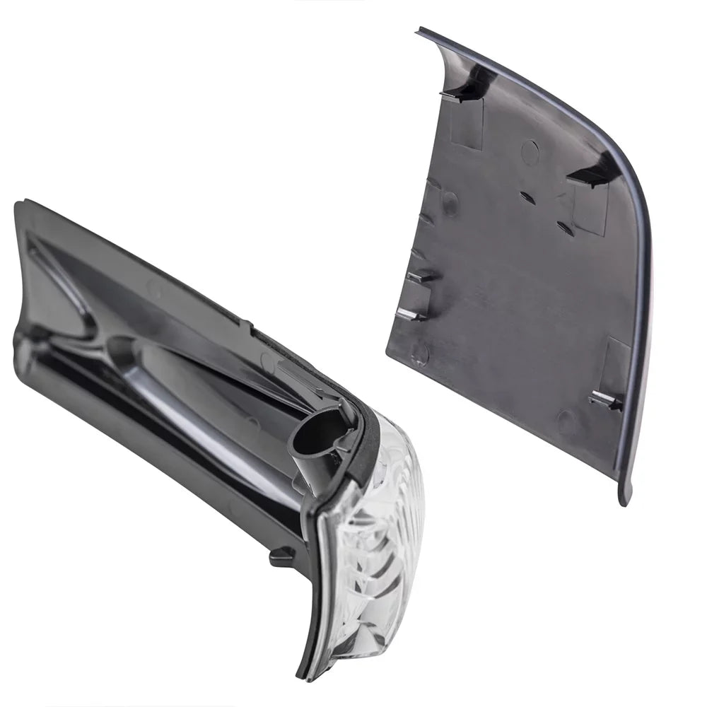 Brock Aftermarket Replacement Passenger Right Door Mirror Cover Paint To Match Gray And Turn Signal Light Set Compatible With 2015-2021  Promaster City /Tradesman