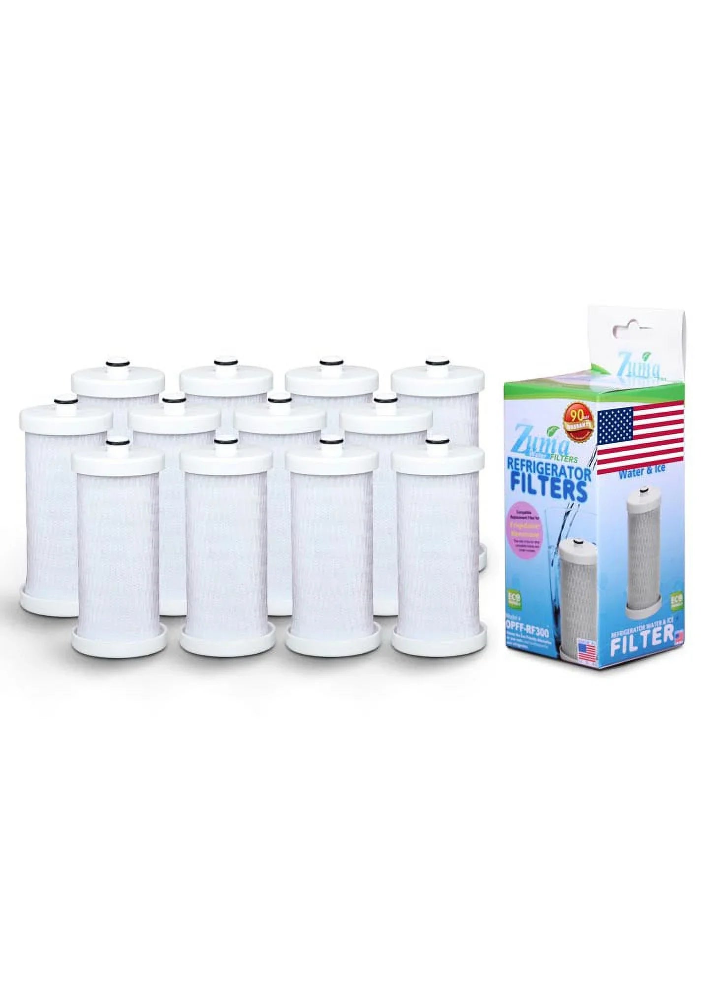 Brand , Water and Ice Filter , Model # -RF300 , Compatible with Frigidaire® -2000 - 12 Pack - Made in U.S.A.