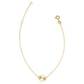 14k Yellow Gold 8 mm Diamond-cut Disc Adjustable Length Bracelet (adjusts to 6.5 or 7.5 inch)