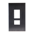 Lutron -C11-- Nova T Series Combination Wall Plate, 1 Gang, Anodized Black Metal Finish