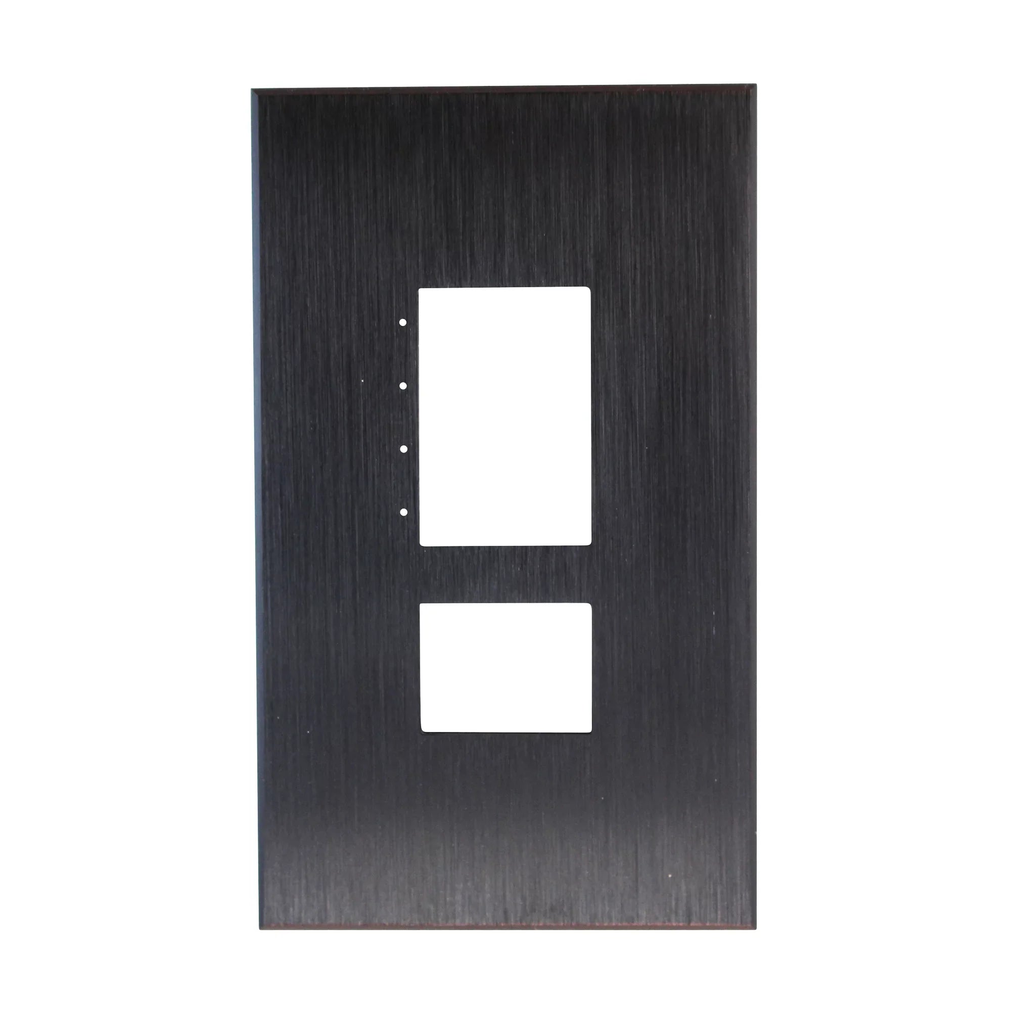 Lutron -C11-- Nova T Series Combination Wall Plate, 1 Gang, Anodized Black Metal Finish