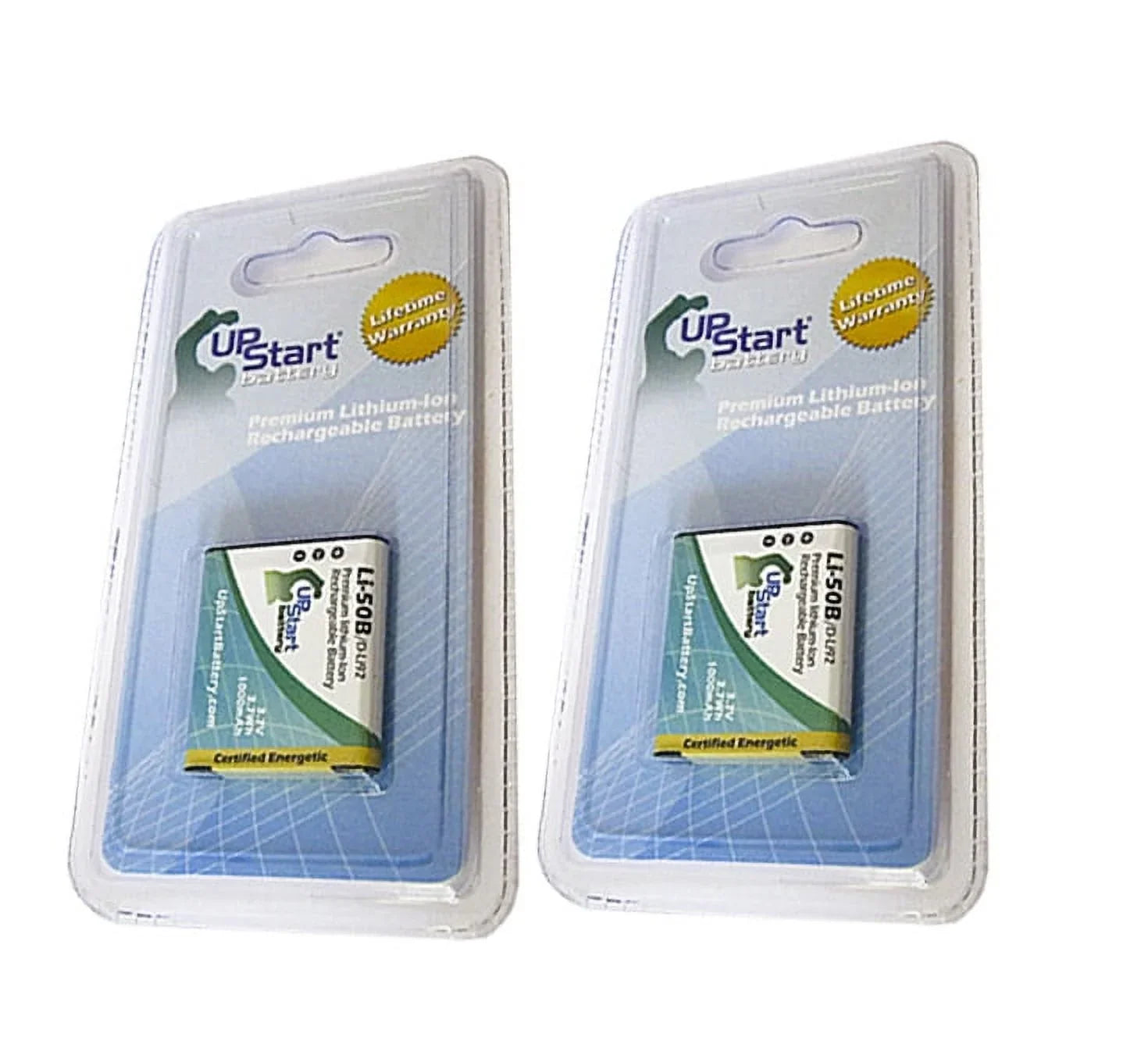 2x Pack - UpStart Battery Olympus Stylus Tough -830 Battery - Replacement for Olympus -50B Digital Camera Battery (1000mAh, 3.7V, Lithium-Ion)