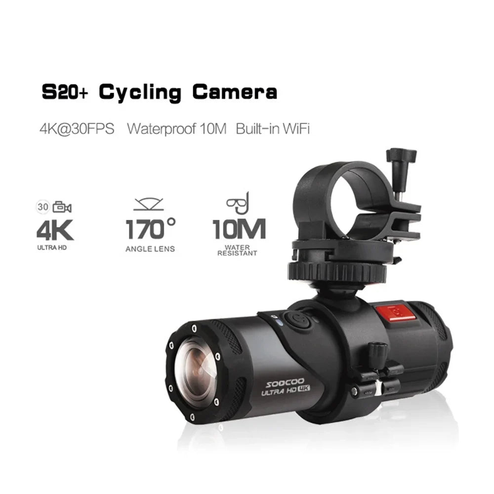 Camcorder Bike Camera 4K Action Sports Helmet Waterproof WiFi  for Head-mounted Adventure