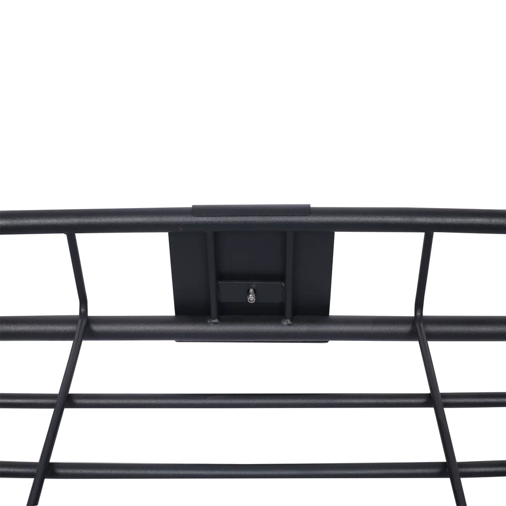 Universal Fit Black Steel Top Mount Roof Rack 43" Heavy-Duty Steel Weatherproof - Rooftop Cargo Carrier Basket