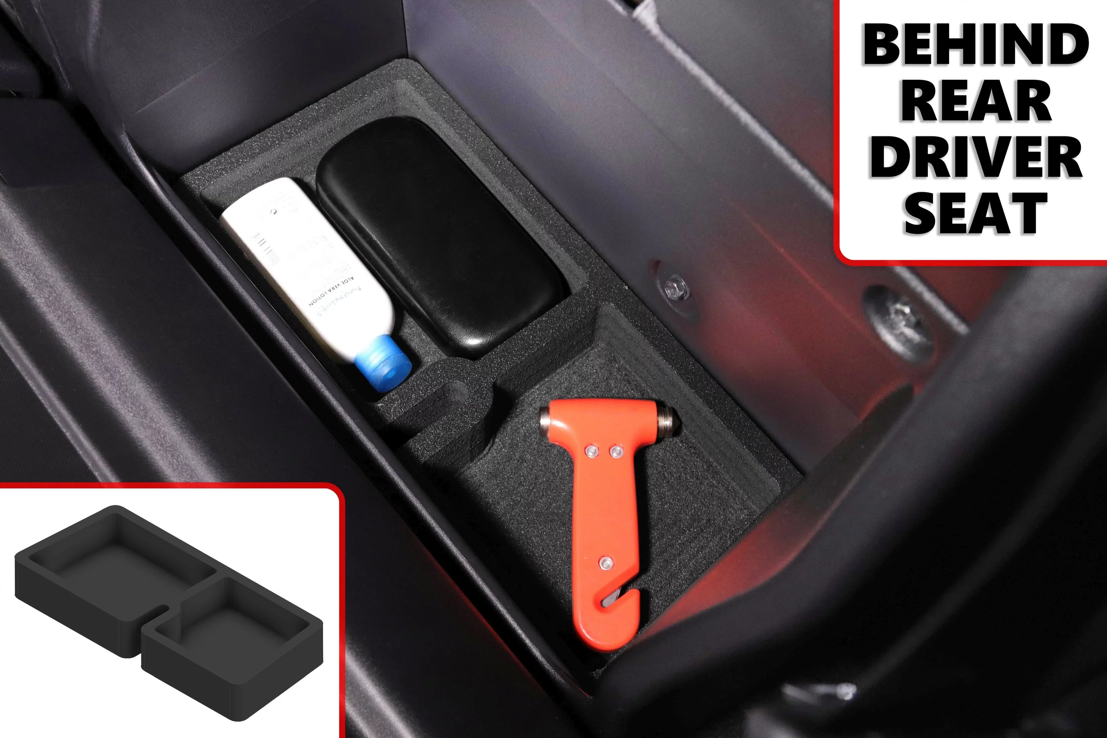 Red Hound Auto Full 5 Piece Vehicle Organizer Set Fits Center Console Rear Seat and Glove Box Inserts Compatible with Toyota Tacoma 2016-2020