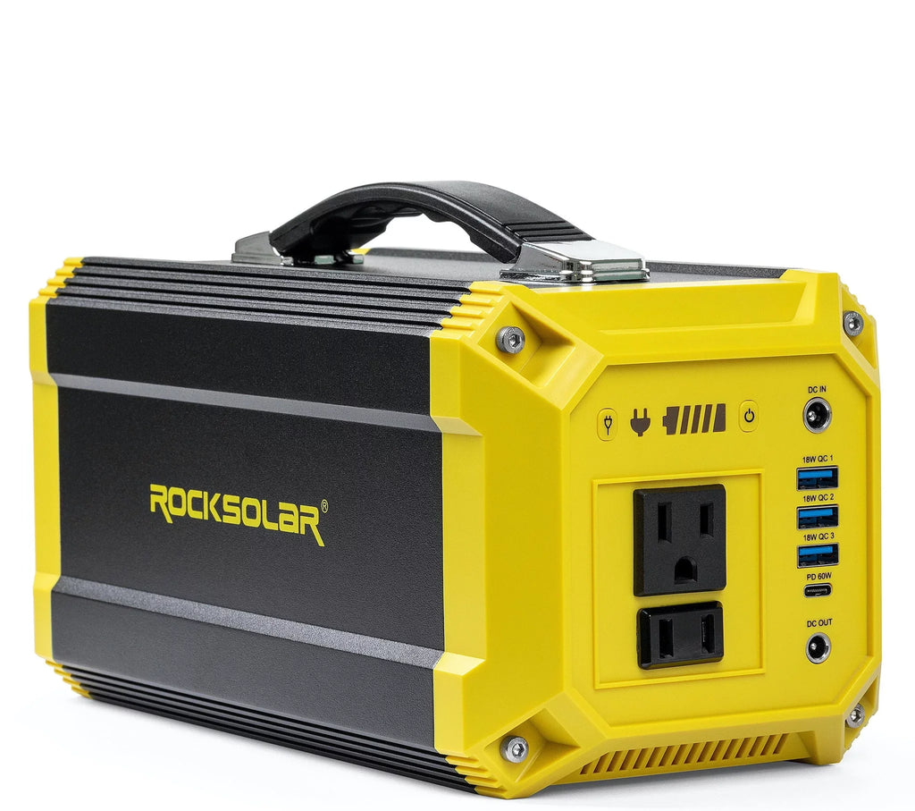 Utility 300W Portable Power Station with 60W Foldable Solar Panel Generator Kit